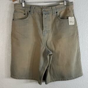 NWT Free People Montana Denim Shirt Sand Dune Size 29 Jorts Boho Casual Hippie